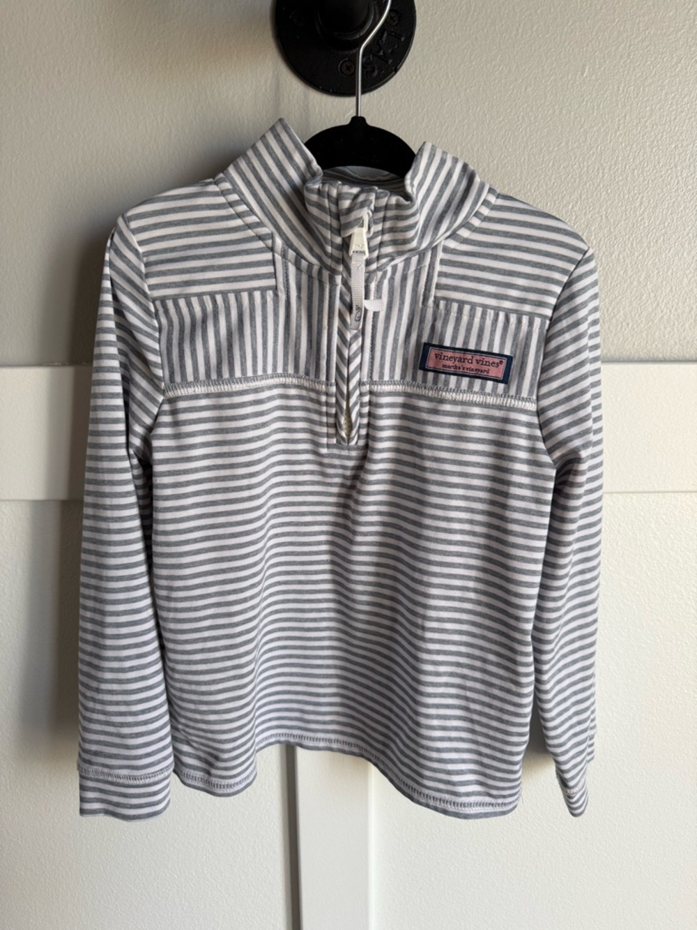 Vineyard Vines Gray & White Striped Shep Shirt Kids 3T